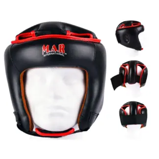 MAR-128B | Black Kickboxing & Thai Boxing Competition Head Guard